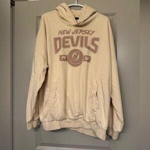 New Jersey Devils retro Beige Hoodie